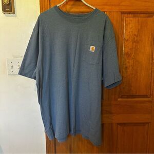 Carhartt Men's Blue Pocket T-Shirt loose fit size 3XL